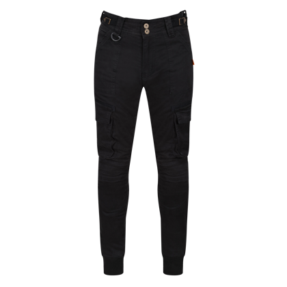 Lara Cargo Black Trousers, Length: Regular